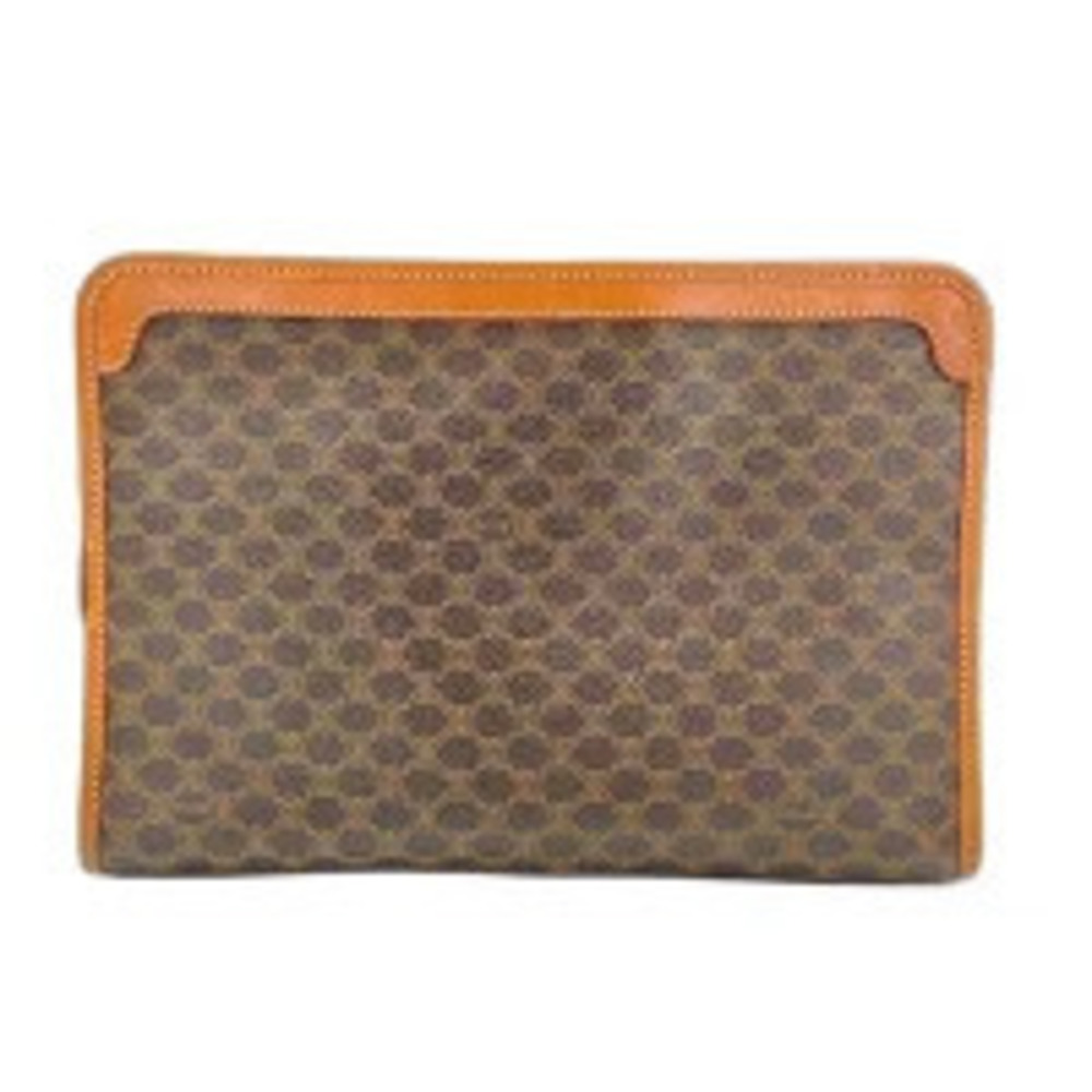 Celine Macadam Clutch Bag Brown